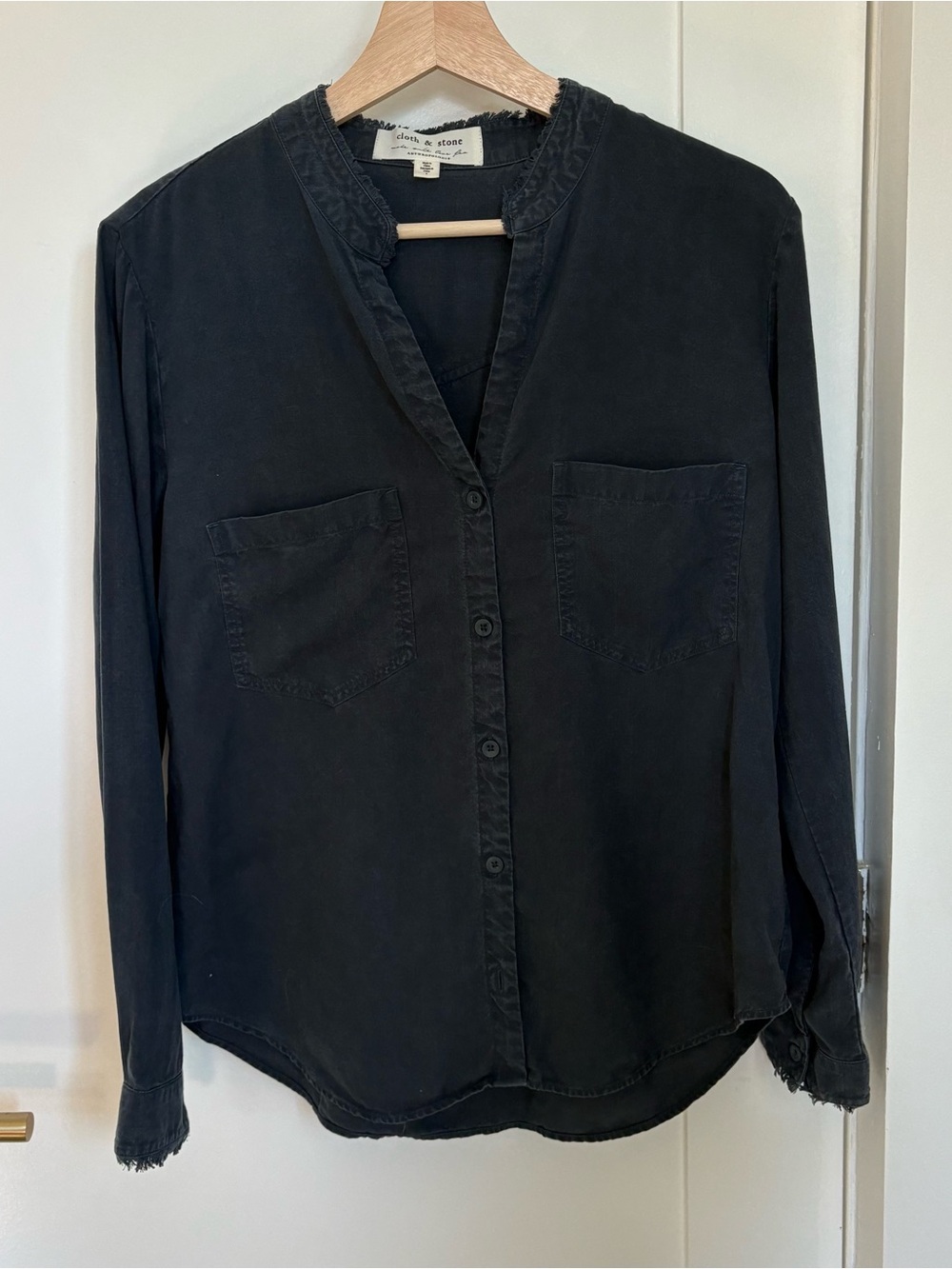 Anthropologie Navy Button-Down Shirt